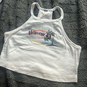 White “Welcome to Hawaii” tank top